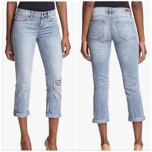 Dittos “Rhonda” Crop‎ Mid Rise Distressed Jeans Size 6